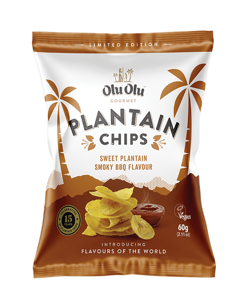 Limited Edition Plantain Chips Sweet Plantain Smoky BBQ Flavour 60g