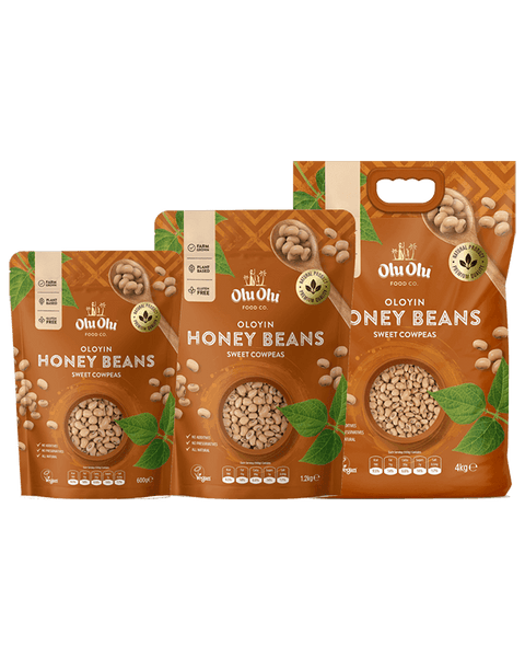 Oloyin Honey Beans sweet cowpeas grouped different sizes